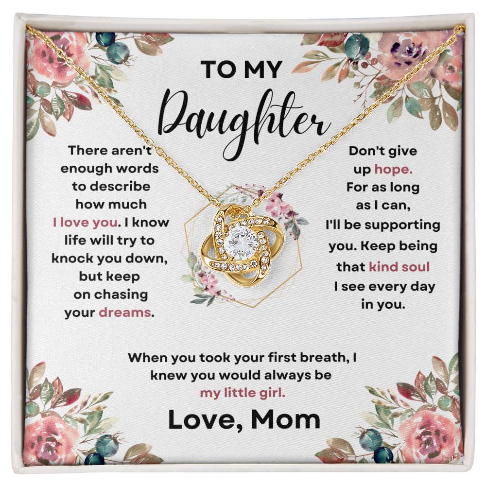 To My Daughter (Love Knot Necklace)