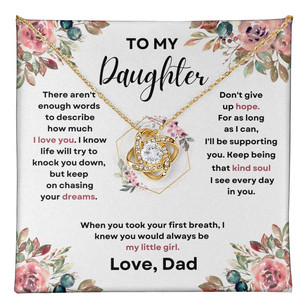 To My Daughter (Love Knot Necklace) Dad