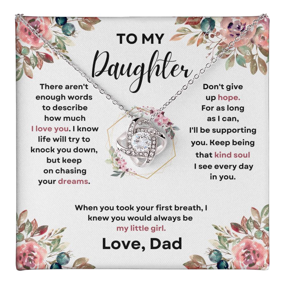 To My Daughter (Love Knot Necklace) Dad