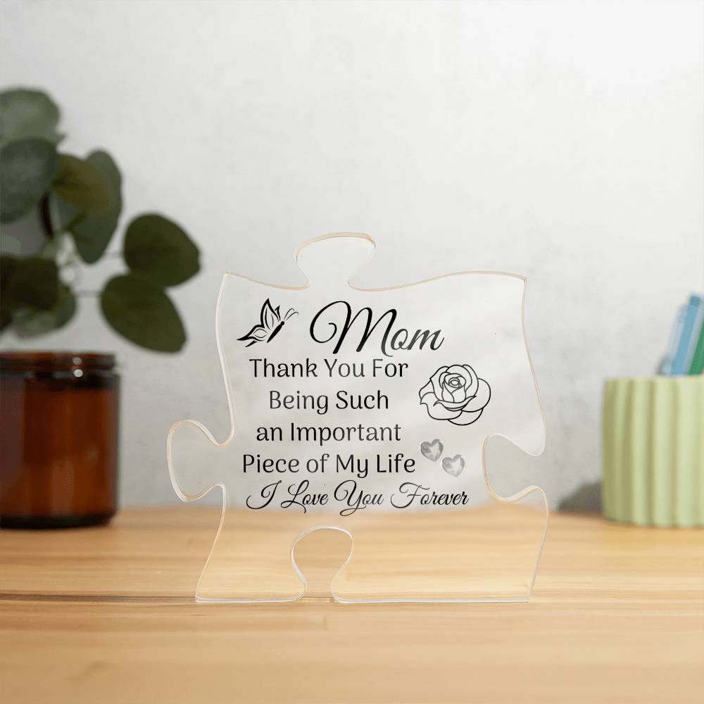 Mom  Printed Acrylic Puzzle Plaque