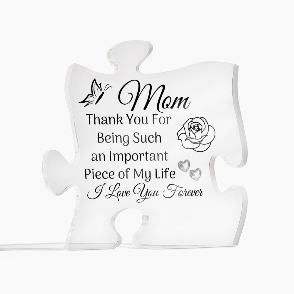 Mom  Printed Acrylic Puzzle Plaque