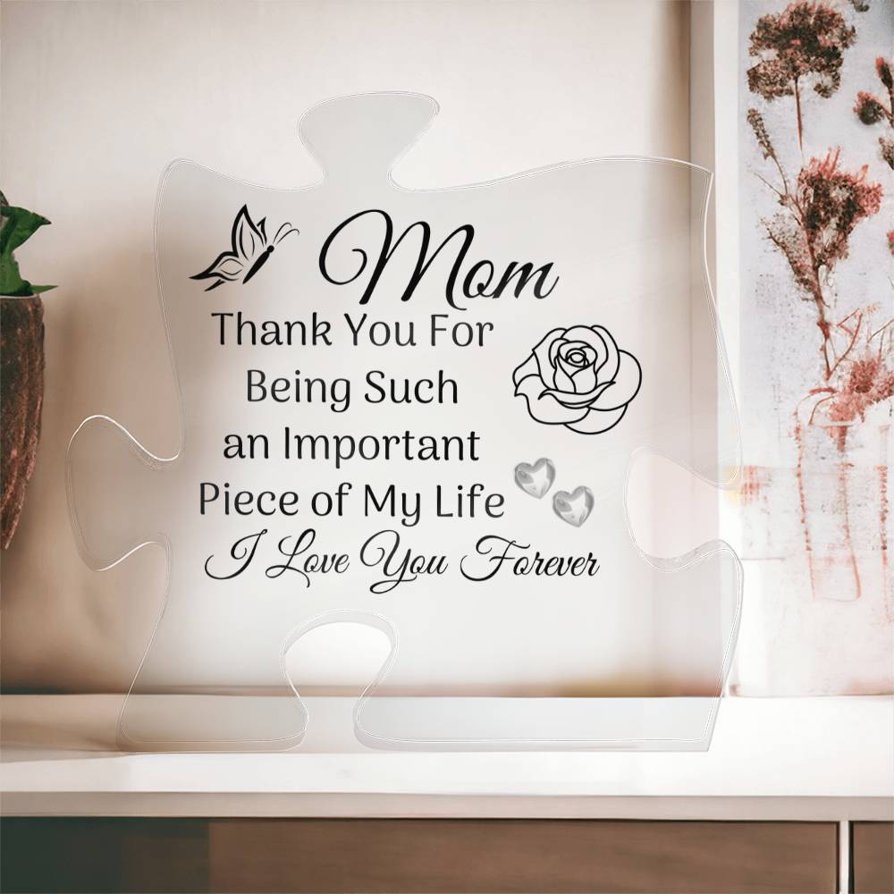 Mom  Printed Acrylic Puzzle Plaque