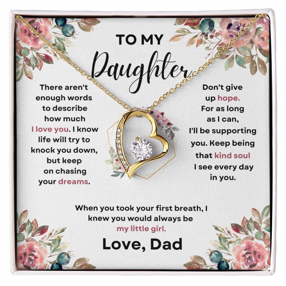 To My Daughter (Forever Love Necklace) Dad